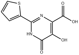 5,6-二羟基-2-噻吩-2-基-嘧啶-4-甲酸 结构式
