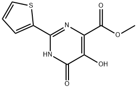 5,6-二羟基-2-噻吩-2-基-嘧啶-4-甲酸甲酯 结构式
