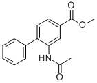 4-Biphenylcarboxylic acid, 2-acetamido-, methyl ester 结构式