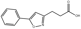 3-(5-苯基异噁唑-3-基)丙酸 结构式