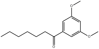 1-(3,5-二甲氧基苯基)庚烷-1-酮 结构式