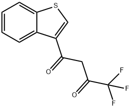 4,4,4-TRIFLUORO-1-(BENZO-[B]-THIOPHEN-3-YL)BUTANE-1,3-DIONE 结构式