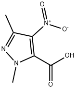 2,5-二甲基-4-硝基-2H-吡唑-3-羧酸 结构式