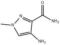 4-氨基-1-甲基-1H-吡唑-3-甲酰胺 结构式