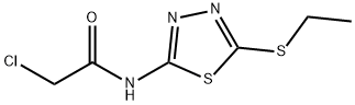 2-氯-N-(5-乙基硫基-1,3,4-噻二唑-2-基)乙酰胺 结构式