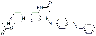 N-[5-[[2-(Acetyloxy)ethyl](2-cyanoethyl)amino]-2-[[4-(phenylazo)phenyl]azo]phenyl]acetamide 结构式