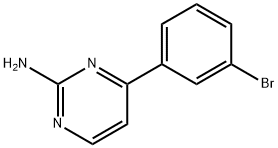 2-氨基-4-(3-溴苯)嘧啶 结构式