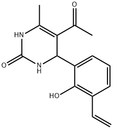 2(1H)-Pyrimidinone,5-acetyl-4-(3-ethenyl-2-hydroxyphenyl)-3,4-dihydro-6-methyl-(9CI) 结构式