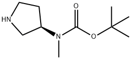 (R)-3-(N-BOC-N-甲氨基)吡咯烷 结构式
