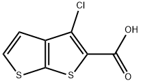 3-氯噻吩并[2,3-B]噻吩-2-羧酸 结构式