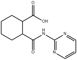 Cyclohexanecarboxylic acid, 2-[(2-pyrimidinylamino)carbonyl]- (9CI) 结构式