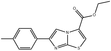 6-(4-METHYLPHENYL)IMIDAZO[2,1-B]THIAZOLE-3-CARBOXYLIC ACID ETHYL ESTER 结构式