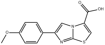 6-(4-METHOXY-PHENYL)-IMIDAZO[2,1-B]THIAZOLE-3-CARBOXYLIC ACID 结构式