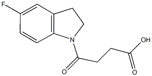 4-(5-氟二氢吲哚-1-基)-4-氧代丁酸 结构式