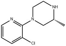 (3R)-1-(3-氯吡啶-2-基)-3-甲基哌嗪 结构式