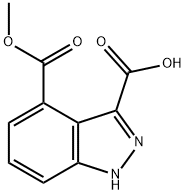 1H-吲唑-3,4-二羧酸-4-甲酯 结构式