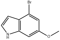 4-溴-6-甲氧基吲哚 结构式