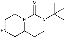 1-BOC-2-乙基哌嗪 结构式