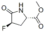 (2S,4R)-4-氟-5-氧代吡咯烷-2-羧酸甲酯 结构式