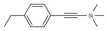 4-乙基三甲基硅乙炔苯 结构式