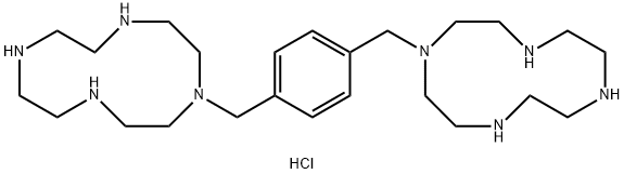 1,1'-[1,4-PHENYLENEBIS-(METHYLENE)]-BIS-(1,4,7,10-TETRAAZACYCLODODECANE) OCTAHYDROCHLORIDE 结构式