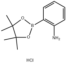2-氨基苯基硼酸频哪醇酯盐酸盐 结构式