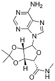 (3AR,4S,6AS)-6-(6-AMINO-PURIN-9-YL)-2,2-DIMETHYL-TETRAHYDRO-FURO[3,4-D][1,3]DIOXOLE-4-CARBOXYLIC ACID METHYLAMIDE 结构式