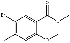 5-溴-2-甲氧基-4-甲基苯甲酸甲酯 结构式
