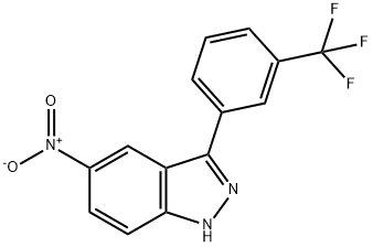 3-(3-(trifluoromethyl)phenyl)-5-nitro-1H-indazole 结构式