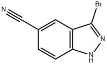 3-BROMO-5-CYANO (1H)INDAZOLE 结构式