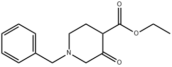 1-苄基-3-氧杂-4-哌啶甲酸乙酯 结构式