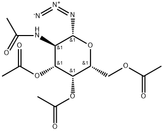 Azido 2-AcetaMido-2-deoxy-3,4,6-tri-O-acetyl-β-D-galactopyranosyl 结构式