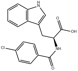 N-(4-氯苯甲酰)-L-色氨酸 结构式