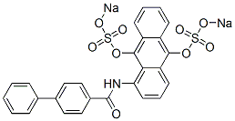 disodium 1-[[[1,1'-biphenyl]-4-ylcarbonyl]amino]anthracene-9,10-diyl disulphate 结构式