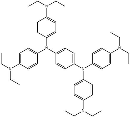 N,N,N',N'-四[4-(二乙基氨基)苯基]-1,4-苯二胺 结构式