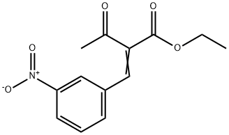 2-[(3-硝基苯基)亚甲基]-3-氧代丁酸乙酯 结构式