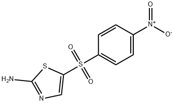 2-胺基-5-(4-硝基苯磺酰)-噻唑 结构式