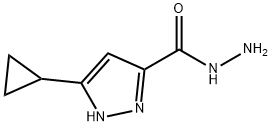 3-环丙基-1H-吡唑-5-碳酰肼 结构式