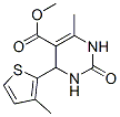 5-Pyrimidinecarboxylicacid,1,2,3,4-tetrahydro-6-methyl-4-(3-methyl-2-thienyl)-2-oxo-,methylester(9CI) 结构式