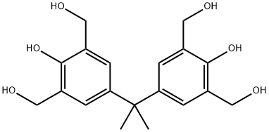 4-[2-[4-羟基-3,5-二(羟基甲基)苯基]丙-2-基]-2,6-二(羟基甲基)苯酚 结构式