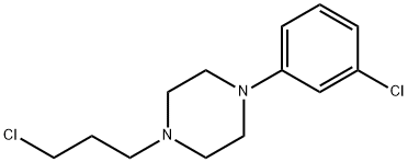 1-(3-氯苯基)-4-(3-氯丙基)哌嗪 结构式