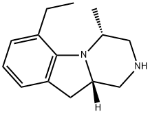 Pyrazino[1,2-a]indole, 6-ethyl-1,2,3,4,10,10a-hexahydro-4-methyl-, (4R,10aS)- (9CI) 结构式