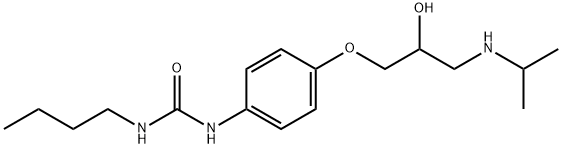N-Butyl-N'-[4-[2-hydroxy-3-(1-methylethylamino)propoxy]phenyl]urea 结构式