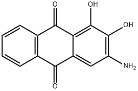 3-amino-1,2-dihydroxyanthracene-9,10-dione 结构式