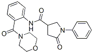 N-[2-(Morpholinocarbonyl)phenyl]-2-oxo-1-phenyl-4-pyrrolidinecarboxamide 结构式