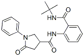 5-oxo-1-phenyl-N-[2-(tert-butylcarbamoyl)phenyl]pyrrolidine-3-carboxam ide 结构式