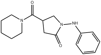 1-Anilino-4-piperidinocarbonylpyrrolidin-2-one 结构式