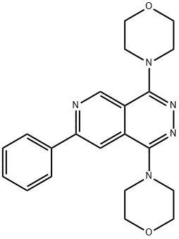 1,4-dimorpholino-7-phenylpyrido(3,4-d)pyridazine 结构式