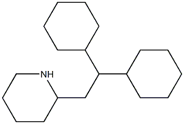 (+)-2-(2,2-dicyclohexylethyl)piperidine 结构式