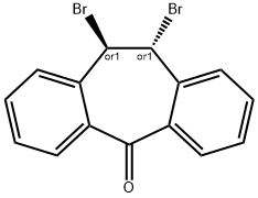 10,11-二溴-10,11-二氢-5H-二苯并[A,D]环庚烯-5-酮 结构式